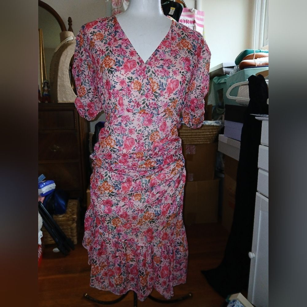 Pink Floral Dress Size S
